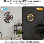 24'' Silent Wall Clock with Night Light, Glow in The Dark Decorative Wall Clock - Image 2