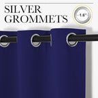 NICETOWN Navy Blue Blackout Curtains 40 inches Length - Image 2