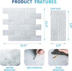Art3d 10-Sheet Peel and Stick Backsplash PVC Wall Tile, Stickon Tile - Image 6