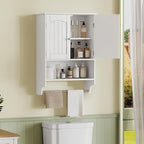 TEENFON Medicine Cabinet with Adjustable Shelves and Towel Rack, Wall Mounted - Image 2