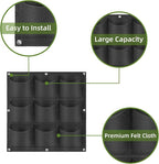 Hanging Planting Grow Bags, 9 Pockets Hanging Vertical Wall Planter Wall - Image 4