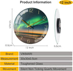 VIKMARI 12 Inch Modern Wall Clock, Aesthetic Black and Gold Decor Accessories - Image 2