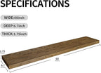 BGMG Floating Shelves 60 inch Long, Distressed, Wide Rustic Wooden Wall Shelves - Image 3