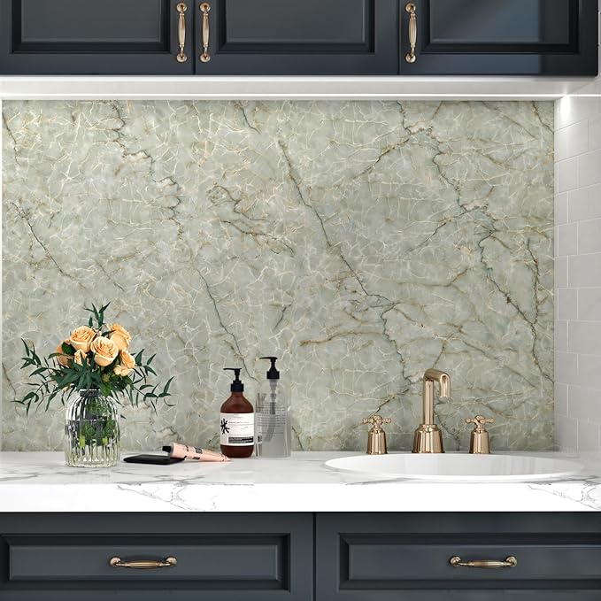 Marble Contact Paper for Countertops Waterproof Marble Wallpaper Peel and Stick - Image 5