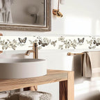 IVN Wallpaper Border Peel and Stick PVC Vintage Butterfly and Floral Design - Image 6