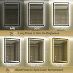 24x36 Inch LED Bathroom Mirror - Image 2