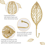 MOROBOR 4Pcs Decorative Leaves Iron Hooks - Image 4