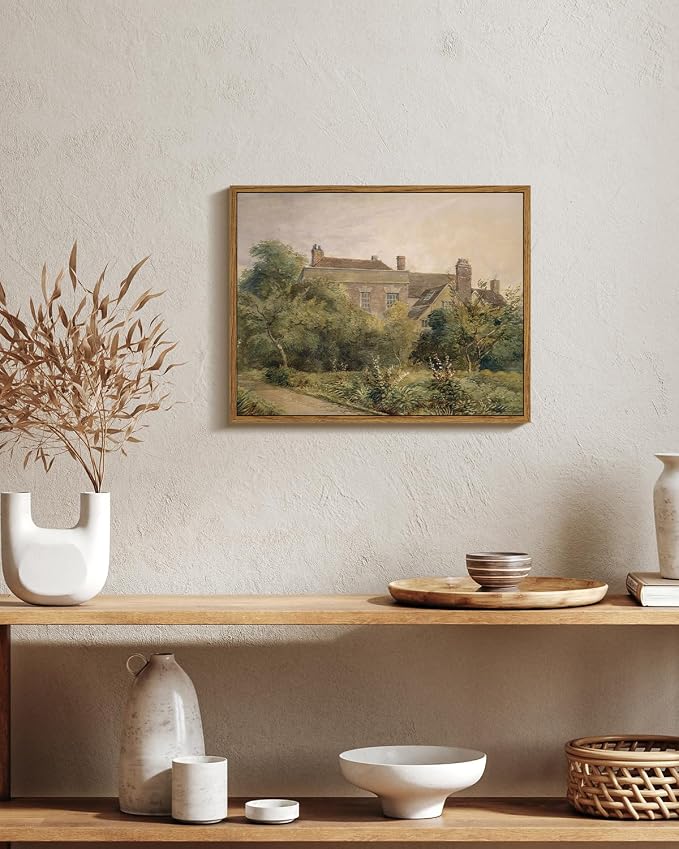 InSimSea Framed Canvas Wall Art Vintage Decor, Home Decor Classical Scenery - Image 3