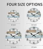 KECYET Wall Clock Battery Operated 8 Inch Silent Non Ticking Coastal Design - Image 2