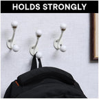 Indian Shelf Pack of 12 Double Prong White Decorative Coat Hooks Unique Coat - Image 6