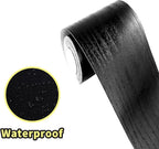 Teemall 10M Black Wood Grain Removable PVC Waterproof Border Wall Decor - Image 4