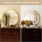 HARRITPURE Round Mirror 30 Gold Wall Mounted Circle Mirrors Vanity Mirror - Image 7