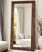 Full Length Mirror 76"x34" Solid Wood Frame Floor Large Mirror - Image 5