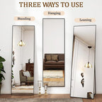 Koonmi 56"x21" Floor Mirror Full Length, Bedroom Floor Body Mirror - Image 4