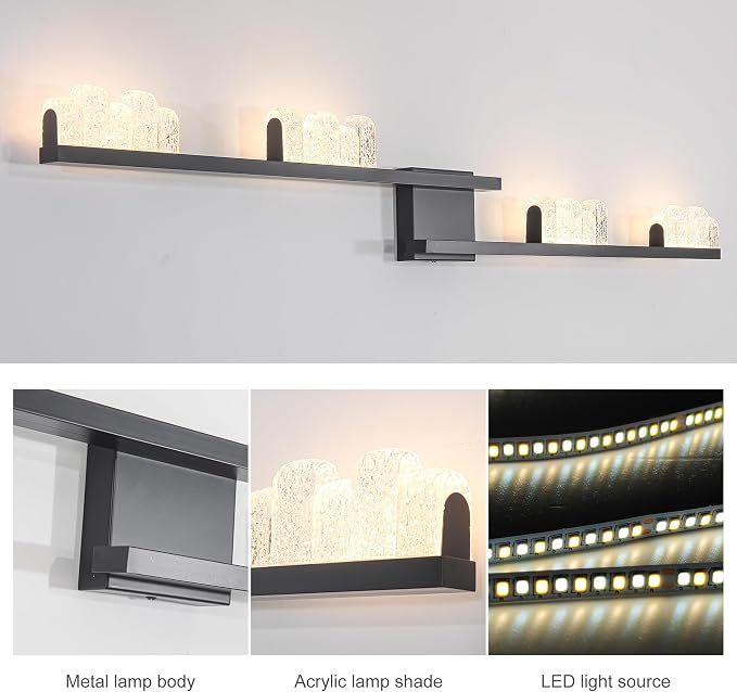 Qcyuui Modern Wall Sconces 47.2inch Dimmable LED Wall Lights 3000K Acrylic Wall - Image 5