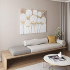 JolyWell White Hydrangea Flower Wall Art, hand-painted Large Canvas Wall Art - Image 5