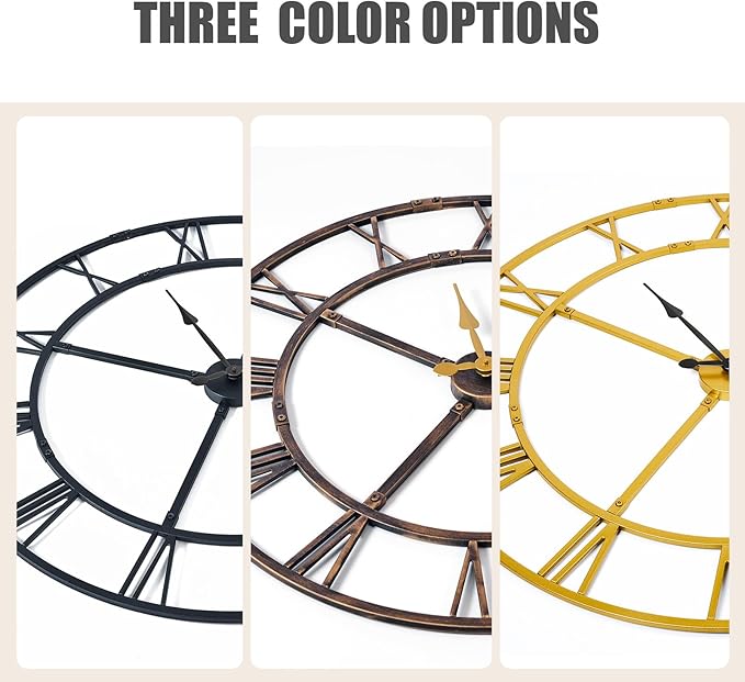 60 Inch Large Wall Clock for Living Room Decor – Easy-Assembly Silent - Image 6