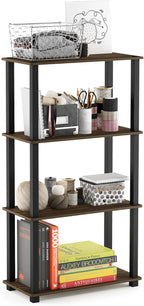 Furinno TURN-S-TUBE Storage Shelves, 4-Tier Book Shelf, Corner Shelf, Toolless by Furinno-FitsYourSpaceFitsYourBudget