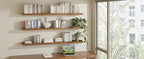 ROGMARS 60Inches Long Walnut Floating Shelves, Rustic Solid Wood Farmhouse Wall - Image 9