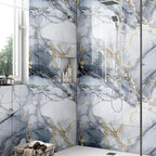 Chejiaye 10pcs Marble Peel and Stick Backsplash Waterproof Washroom Wall Panels - Image 2
