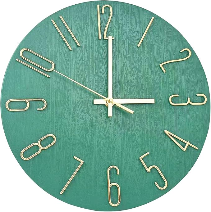 Wall Clock, Silent Clock, Wall Clocks Battery Operated， 12 inch Modern Wall by Fapugh