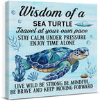 Sea Turtle Wall Art Decor Inspirational Wall Decor Posters Beach Themed by VAHATAN