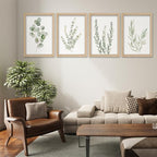 YWJKWLGS Botanical Watercolor Prints Sign Sage Green Eucalyptus Wall Decor - Image 4