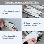 AULIGET Faux Stone Peel and Stick Backsplash, PVC Mixed Metal Wall Tiles Stick - Image 7