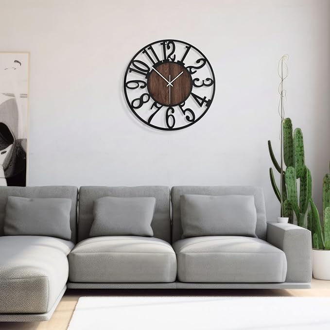 1st owned Wall Clock for Living Room -16" Silent Non Ticking, Battery Operated - Image 7