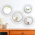Hicarer 4 Pcs Decorative Wall Mirror Round Modern Mirror Circle Mirror Wall Art - Image 7