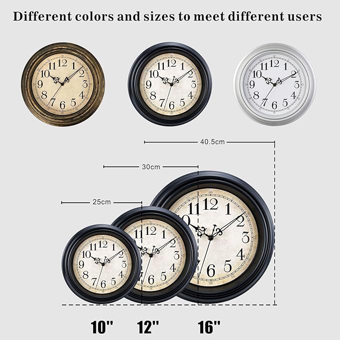Plumeet Extra Large Retro Wall Clock - Image 3