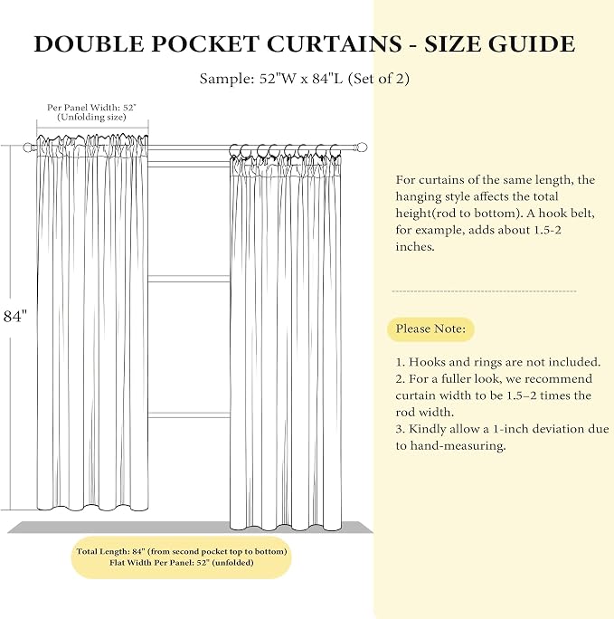 NICETOWN Black Velvet Blackout Curtains 96 inch Long - Image 6