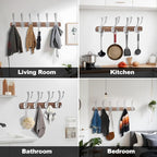 Wall Hooks for Hanging, 20-Pcs Heavy Duty Metal Coat Hooks, for Living Room - Image 2