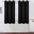 LEMOMO Black Blackout Curtains 34 x 54 Inch Length/Set of 2 Curtain by Lemomo