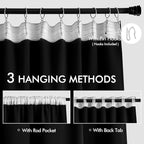 MIULEE Back Tab Blackout Curtains 84 Inch Length 2 Panels Set - Image 3