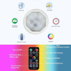 FINCMY Battery Operated Wall Sconces Set of Two, 18 RGB Colors Stick on Wall - Image 5