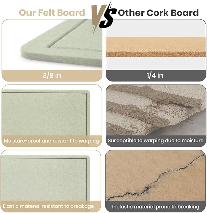 Bulletin Board, 23.5 X 17.5 inches Cork Board - Image 6