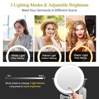 FUNTOUCH Rechargeable Wall Mounted Makeup Mirror - Image 4