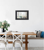 Black Vintage Rustic Wood Framed Wall Mirror Farmhouse Rectanglular Antique - Image 2