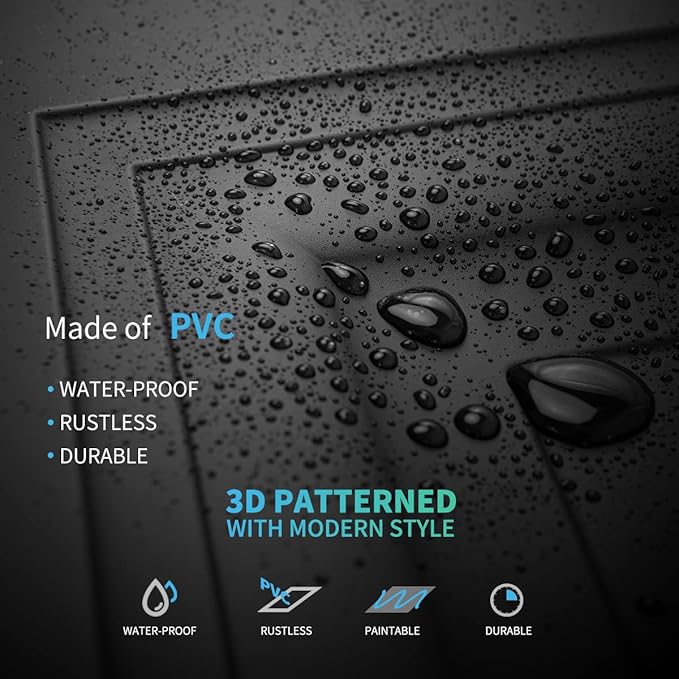 Art3d 24-Pack Square Drop Ceiling Tile 2ft x 2ft in Black, PVC Ceiling Panel 24 - Image 5