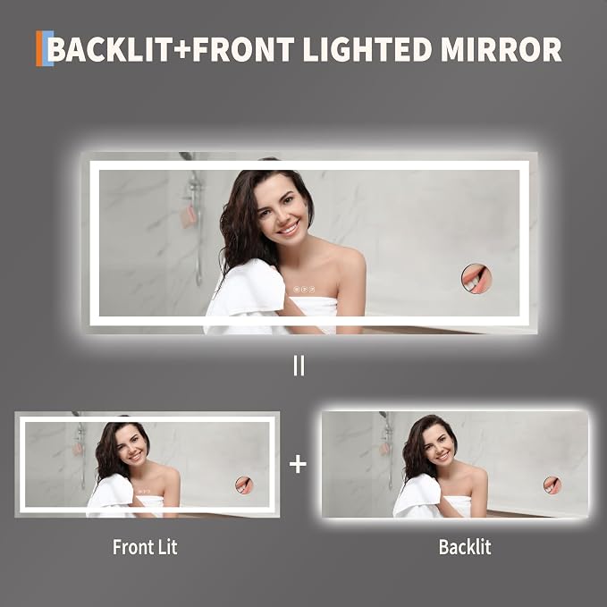 LED Bathroom Mirror 60 x 24 inch - Image 5