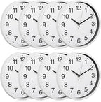 Inbagi 8 Pcs Wall Clock Large Silent Battery Operated Wall Clocks Modern Non by Inbagi