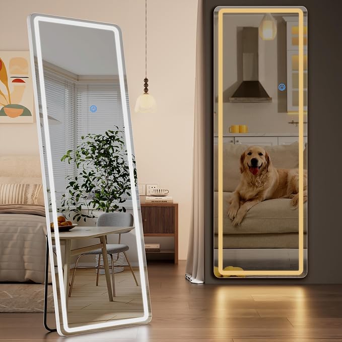 Koonmi Full Length Mirror with LED Lights, Big Mirror by KOONMI