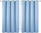 LEMOMO Sky Blue Thermal Blackout Curtains/52 x 54 Inch/Set of 2 Panels Room - Image 2