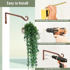 FEED GARDEN 2 Pack 10 Inch Hanging Plant Bracket Wall Hooks Decorative Plant - Image 7