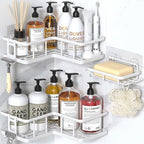YASONIC Shower Caddy Corner, No Drilling Shower Organizer Corner by YASONIC