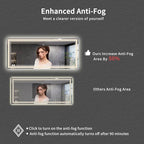 Bathroom Mirrors for Wall, 88x38 Inch Gradient Front and Backlight Big Lighted - Image 6
