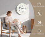 Vintage Wall Clock 16 Inch Quartz Silent Non-Ticking Analog Clock Battery - Image 2
