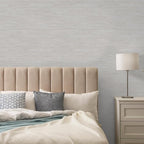 Tempaper Textured Pewter Grey Horizontal Faux Grasscloth Removable Peel and - Image 3