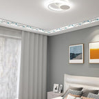 HOMETITUTE Wallpaper Border Peel and Stick Blue Blossom Texture Decorative Wall - Image 4